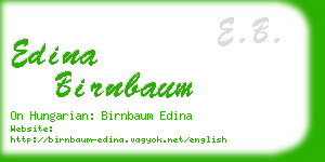 edina birnbaum business card